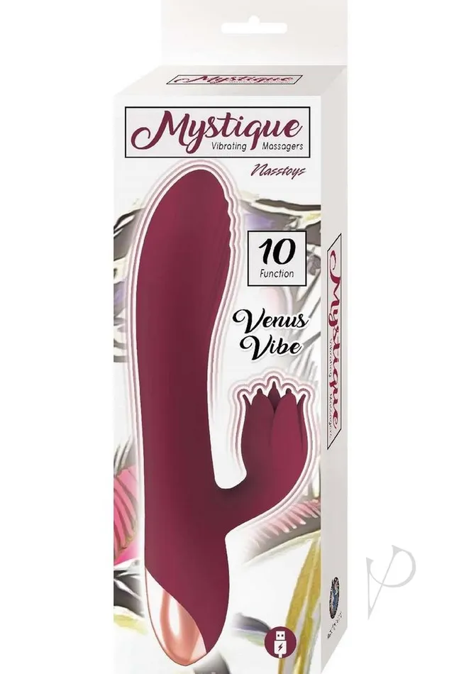 Mystique Vibrators Mystique Venus Rechargeable Silicone Vibrator Eggplant Purple Mystique Vibrators Mystique Venus Rechargeable Silicone Vibrator Eggplant Purple