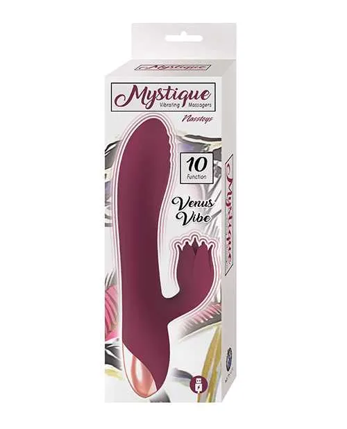 Mystique Vibrators Mystique Venus Rechargeable Silicone Vibrator Eggplant Purple