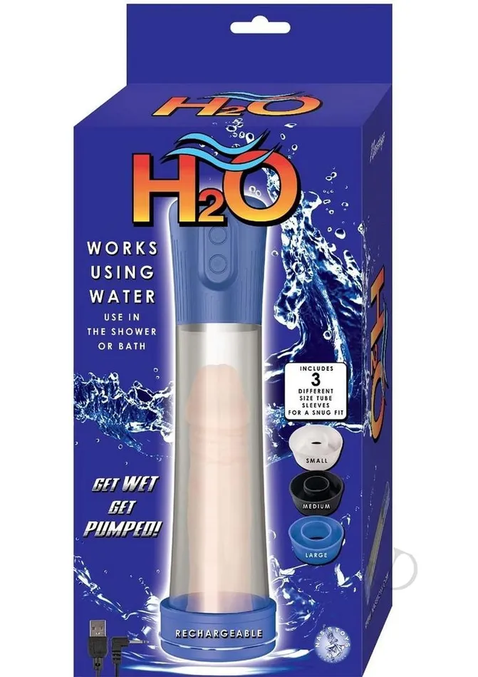 Nasstoys Male Sex Toys H2O Rechargeable Penis Pump Blue