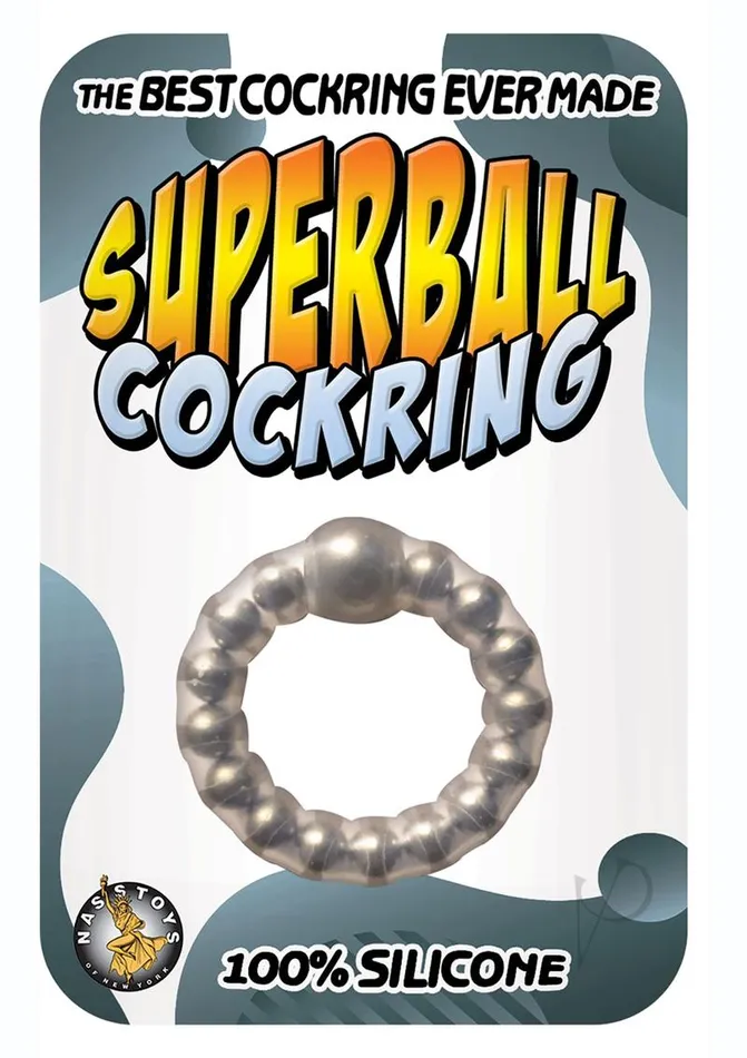 Nasstoys Superball Cockring Silicone Clear Anal
