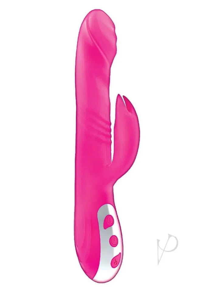 Nasstoys Vibrators Passion Tickler Heat Up Rechargeable Silicone Rabbit Vibrator Pink
