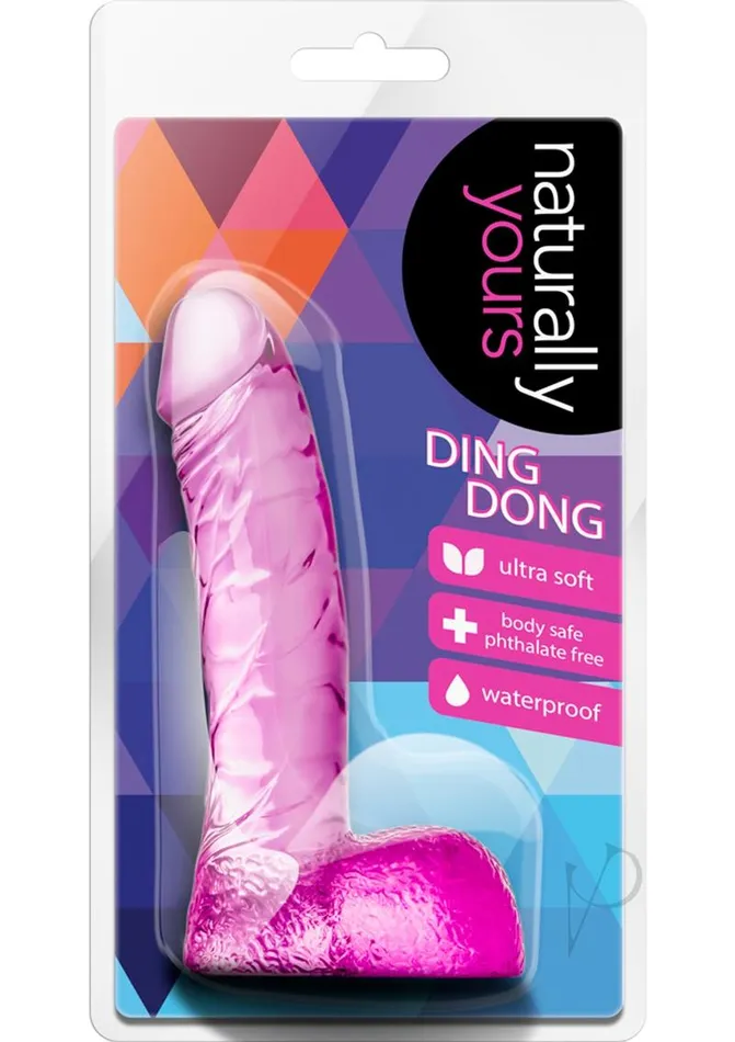 Naturally Yours Dildos Naturally Yours Ding Dong Dildo with Balls 55in Pink Naturally Yours Dildos Naturally Yours Ding Dong Dildo with Balls 55in Pink