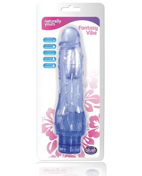 Naturally Yours Vibrators Naturally Yours Fantasy Vibrating Dildo 85in Blue Naturally Yours Vibrators Naturally Yours Fantasy Vibrating Dildo 85in Blue