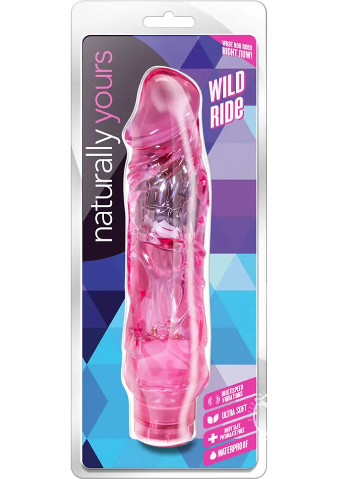 Naturally Yours Vibrators Naturally Yours Wild Ride Vibrating Dildo 9in Pink Naturally Yours Vibrators Naturally Yours Wild Ride Vibrating Dildo 9in Pink