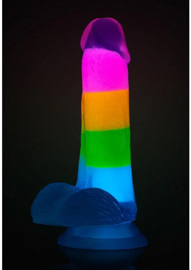 Neo Elite Female Sex Toys Neo Elite Glow in the Dark Silicone Rainbow Rave Dildo 65in Multicolor Neo Elite Female Sex Toys Neo Elite Glow in the Dark Silicone Rainbow Rave Dildo 65in Multicolor