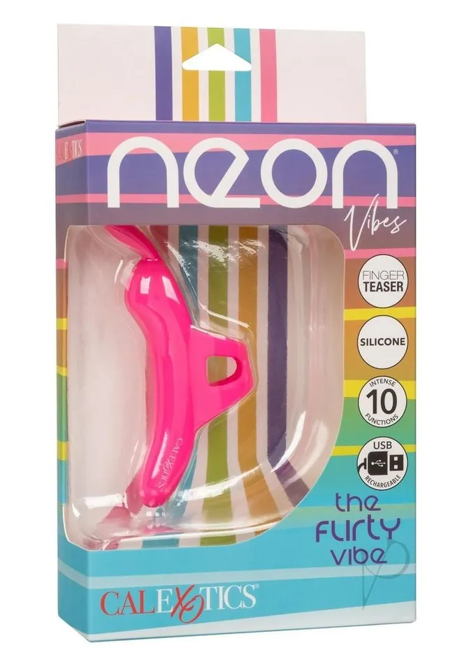Neon Vibes The Flirty Vibe Rechargeable Silicone Finger Vibrator Pink Neon Vibes Vibrators Neon Vibes The Flirty Vibe Rechargeable Silicone Finger Vibrator Pink Neon Vibes Vibrators