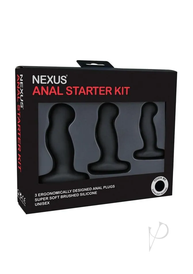 Nexus Anal Nexus Anal Starter Kit Sillicone Anal Plugs 3 Piece Black
