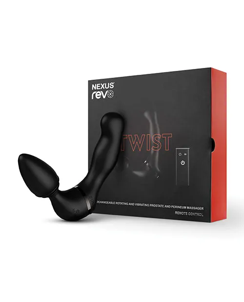 Nexus Female Sex Toys Nexus Revo Twist Rechargeable Silicone Rotating Dual Vibrator with Remote Control Black Nexus Female Sex Toys Nexus Revo Twist Rechargeable Silicone Rotating Dual Vibrator with Remote Control Black