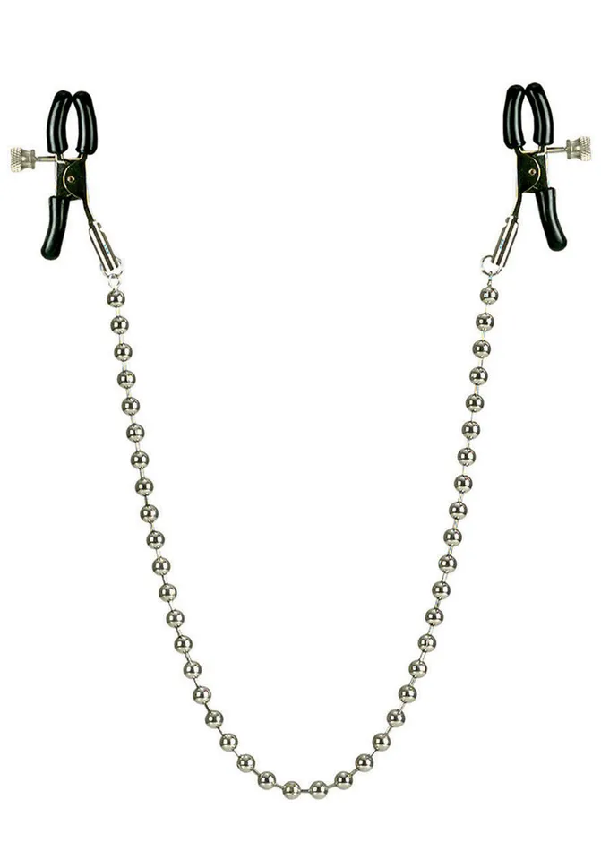 Nipple Play Silver Beaded Chain Nipple Clamps Silver Nipple Play Anal Nipple Play Silver Beaded Chain Nipple Clamps Silver Nipple Play Anal