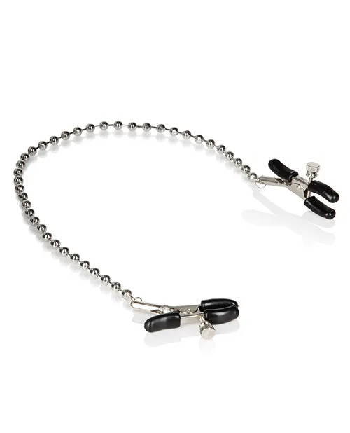 Nipple Play Silver Beaded Chain Nipple Clamps Silver Nipple Play Anal Nipple Play Silver Beaded Chain Nipple Clamps Silver Nipple Play Anal
