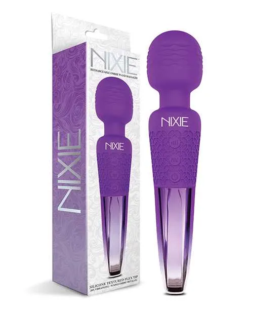 Nixie Nixie Rechargeable Wand Massager Purple Ombre Metallic Vibrators