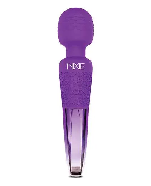 Nixie Nixie Rechargeable Wand Massager Purple Ombre Metallic Vibrators Nixie Nixie Rechargeable Wand Massager Purple Ombre Metallic Vibrators