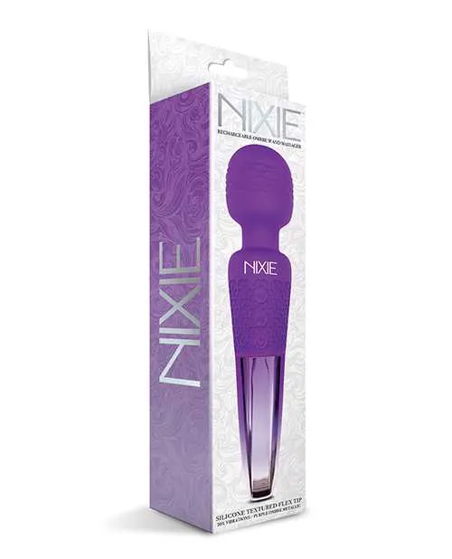 Nixie Nixie Rechargeable Wand Massager Purple Ombre Metallic Vibrators Nixie Nixie Rechargeable Wand Massager Purple Ombre Metallic Vibrators