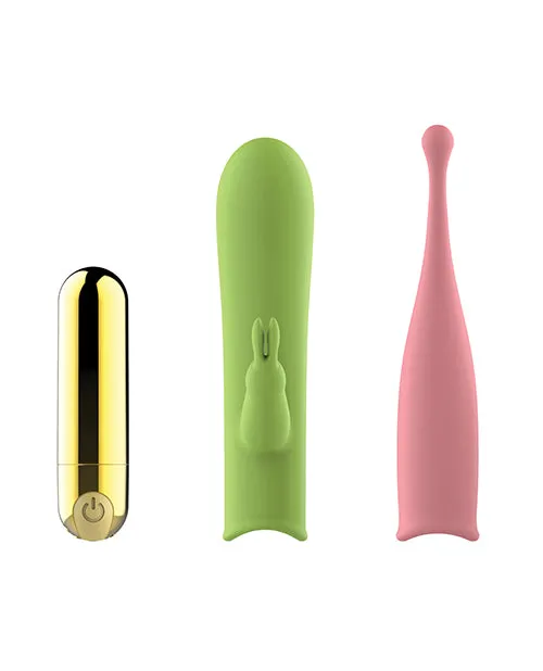 Nobu Female Sex Toys Nobu Nola Interchangeable Bullet Set 3 Piece Set