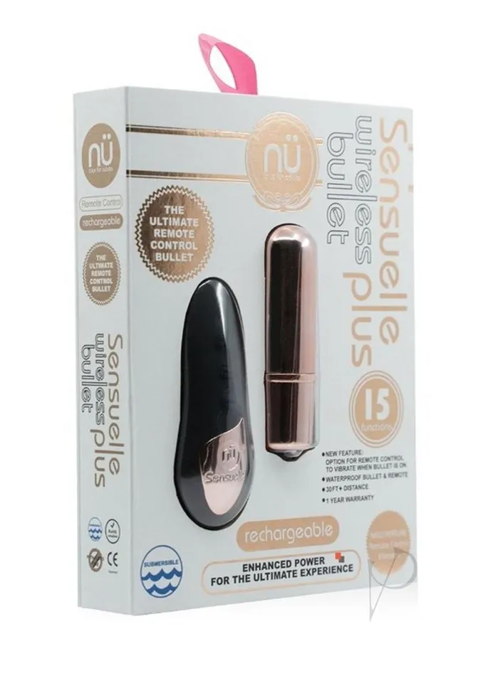 Nu Sensuelle Female Sex Toys Nu Sensuelle Rechargeable Silicone Bullet Plus with Remote Control Rose Gold Nu Sensuelle Female Sex Toys Nu Sensuelle Rechargeable Silicone Bullet Plus with Remote Control Rose Gold
