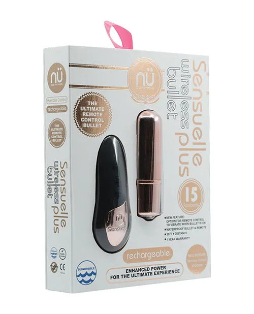 Nu Sensuelle Female Sex Toys Nu Sensuelle Rechargeable Silicone Bullet Plus with Remote Control Rose Gold
