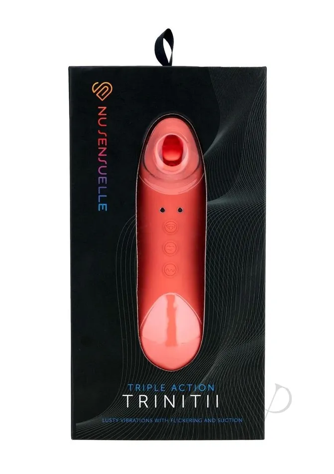 Nu Sensuelle Trinitii Triple Action Suction Flickering Silicone Tongue Coral Nu Sensuelle Vibrators Nu Sensuelle Trinitii Triple Action Suction Flickering Silicone Tongue Coral Nu Sensuelle Vibrators