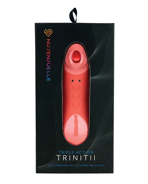 Nu Sensuelle Trinitii Triple Action Suction Flickering Silicone Tongue Coral Nu Sensuelle Vibrators Nu Sensuelle Trinitii Triple Action Suction Flickering Silicone Tongue Coral Nu Sensuelle Vibrators