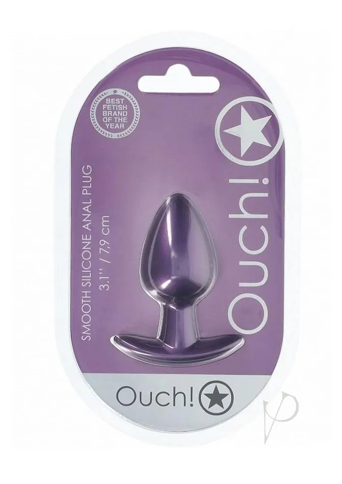 Ouch Anal Ouch Anal Plug Silicone Medium Metallic Purple