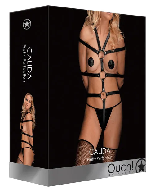 Ouch Anal Shots Ouch Calida Pretty Perfection Female Body Harness Black Ouch Anal Shots Ouch Calida Pretty Perfection Female Body Harness Black