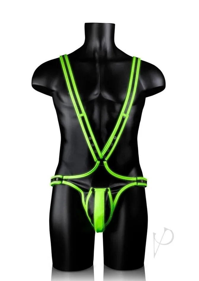 Ouch Bonded Leather Full Body Harness Glow in the Dark LargeXLarge Green Ouch Female Sex Toys Ouch Bonded Leather Full Body Harness Glow in the Dark LargeXLarge Green Ouch Female Sex Toys