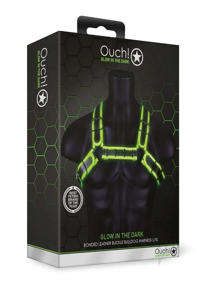 Ouch Female Sex Toys Ouch Buckle Bulldog Harness Glow in the Dark LargeXLarge Green Ouch Female Sex Toys Ouch Buckle Bulldog Harness Glow in the Dark LargeXLarge Green