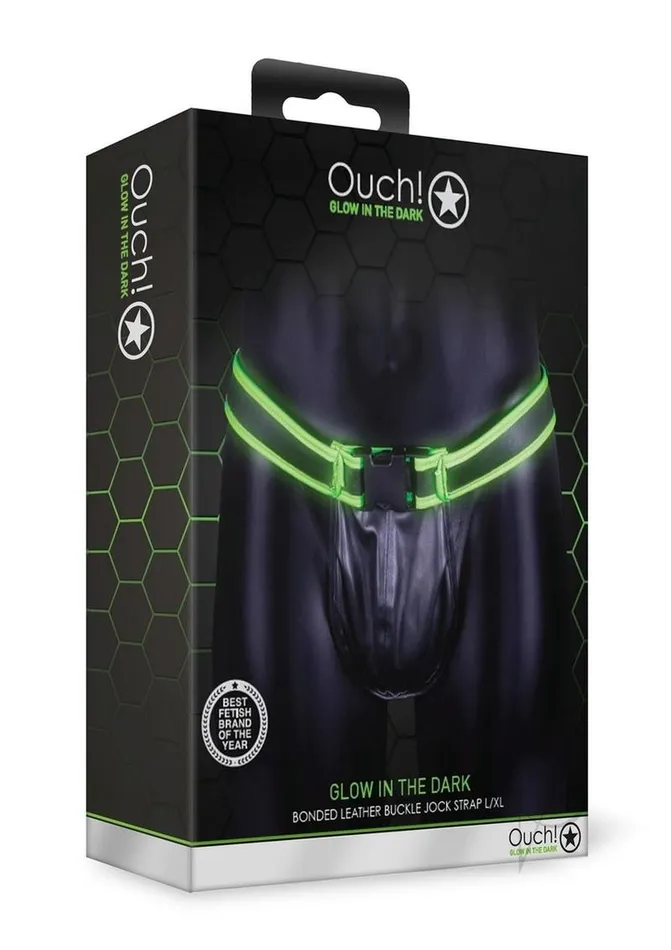 Ouch Ouch Buckle Jock Strap Metal Glow in the Dark LargeXLarge Green Female Sex Toys Ouch Ouch Buckle Jock Strap Metal Glow in the Dark LargeXLarge Green Female Sex Toys