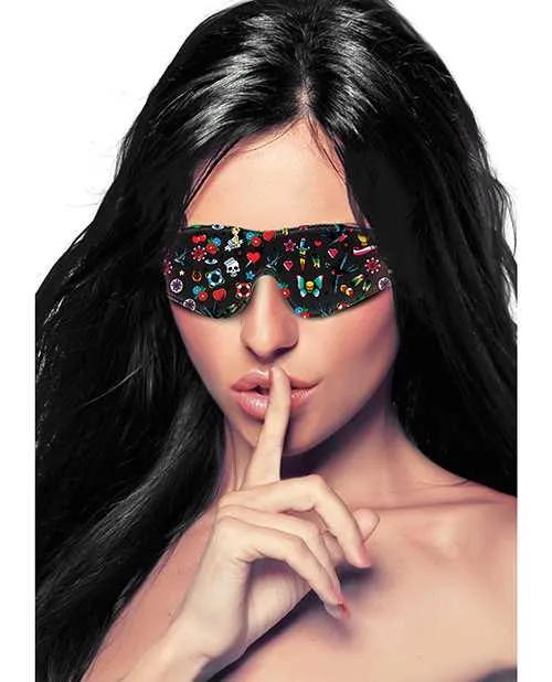Ouch Shots Ouch Old School Tattoo Style Printed Eye Mask Black Anal Ouch Shots Ouch Old School Tattoo Style Printed Eye Mask Black Anal