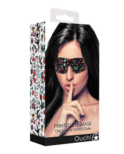 Ouch Shots Ouch Old School Tattoo Style Printed Eye Mask Black Anal Ouch Shots Ouch Old School Tattoo Style Printed Eye Mask Black Anal