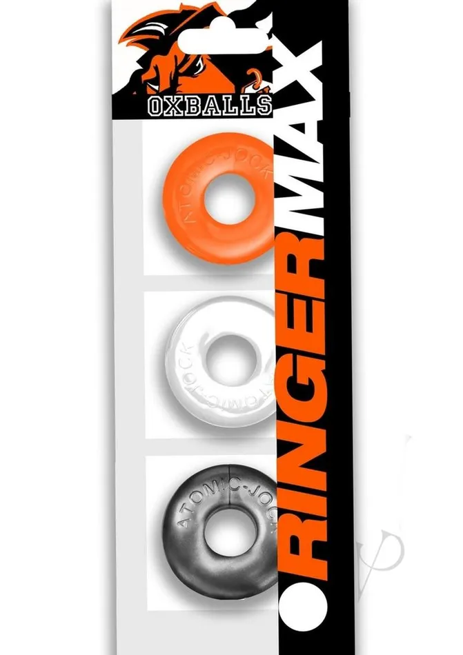 Oxballs Male Sex Toys Ringer Max Cock Ring 3 Pack Hazzard