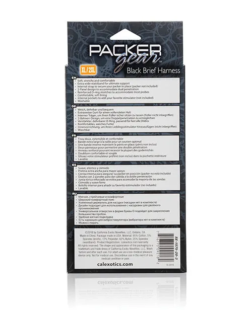 Packer Gear Female Sex Toys Packer Gear Brief Harness XL2XL Black