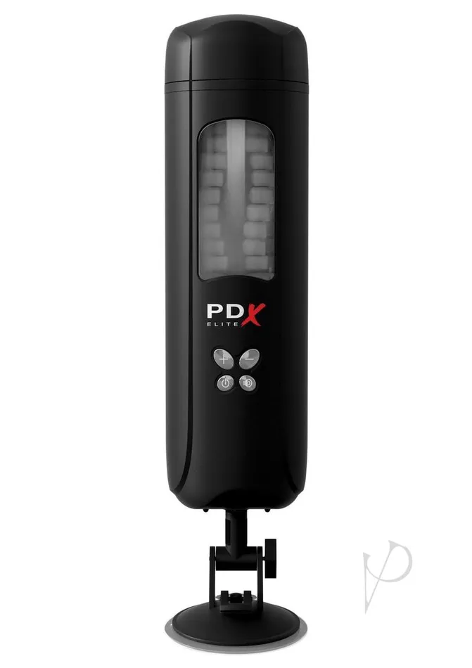 Pdx Elite Male Sex Toys PDX Elite Rechargeable Ultimate Milker Masturbator Pussy ClearBlack