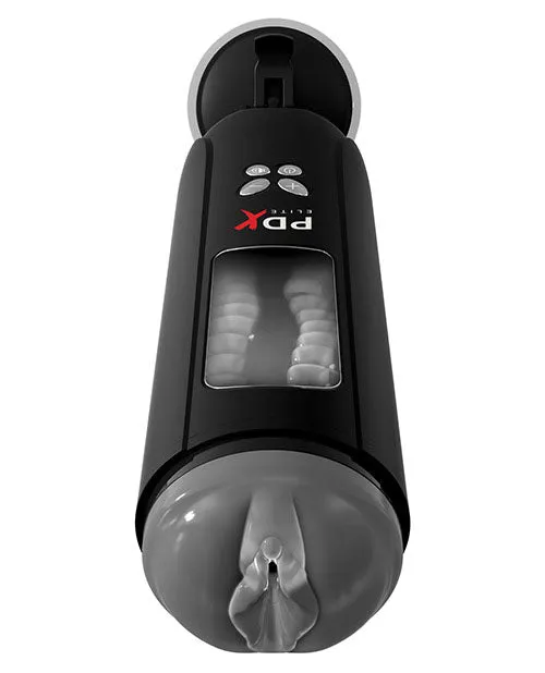 Pdx Elite Male Sex Toys PDX Elite Rechargeable Ultimate Milker Masturbator Pussy ClearBlack
