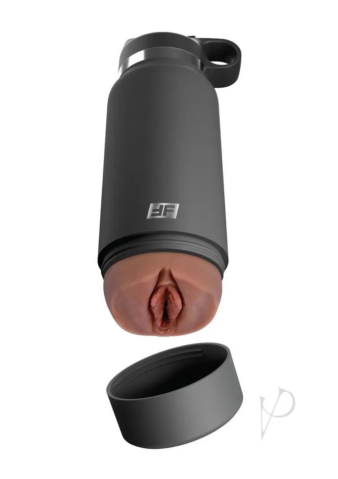 Pdx Plus Male Sex Toys PDX Plus Fuck Flask Secret Delight Pussy Stroker ChocolateGrey