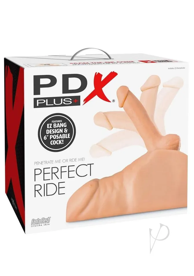 PDX Plus Perfect Ride Posable Male Masturbator Vanilla Pdx Plus Male Sex Toys PDX Plus Perfect Ride Posable Male Masturbator Vanilla Pdx Plus Male Sex Toys