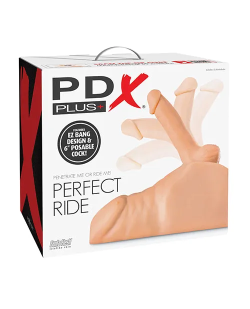 PDX Plus Perfect Ride Posable Male Masturbator Vanilla Pdx Plus Male Sex Toys