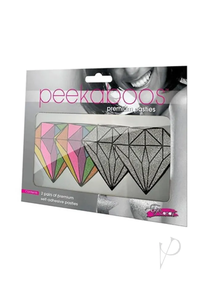 Peekaboo Anal Peekaboos Diamonds Pasties Rainbow