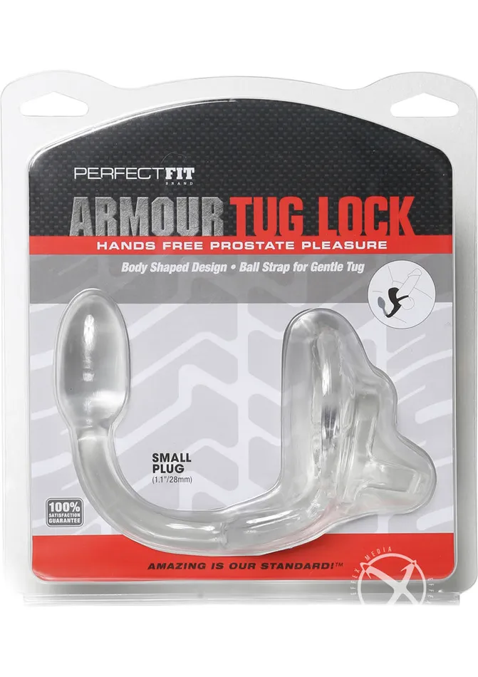 Perfect Fit Anal Perfect Fit Armour Tug Lock Prostate Plug Small Clear