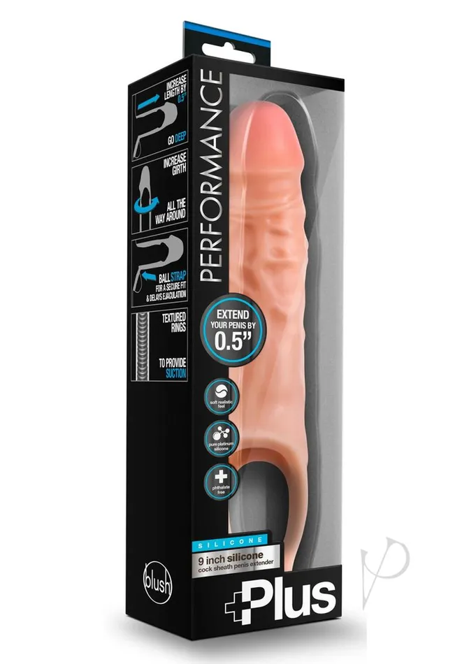 Performance Plus Performance Plus Silicone Cock Sheath Penis Extender 9in Vanilla Male Sex Toys Performance Plus Performance Plus Silicone Cock Sheath Penis Extender 9in Vanilla Male Sex Toys
