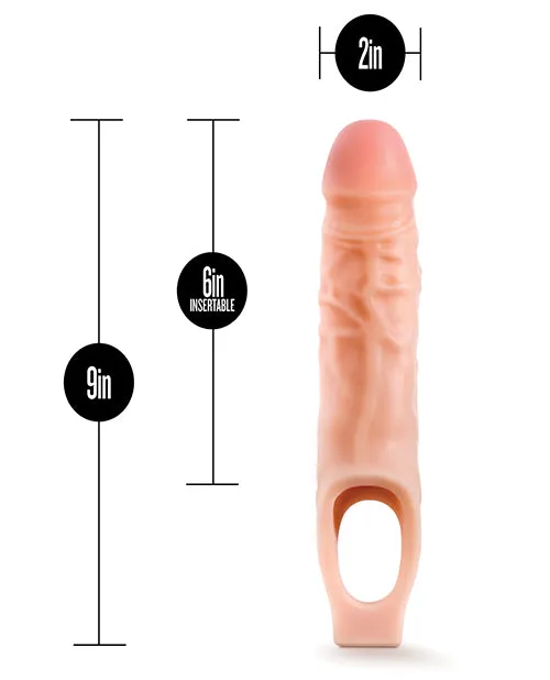 Performance Plus Performance Plus Silicone Cock Sheath Penis Extender 9in Vanilla Male Sex Toys