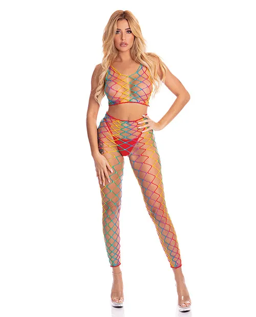 Pink Lipstick Vibrators Pink Lipstick Roy G Biv 2 pc Bodystocking Rainbow OS Pink Lipstick Vibrators Pink Lipstick Roy G Biv 2 pc Bodystocking Rainbow OS