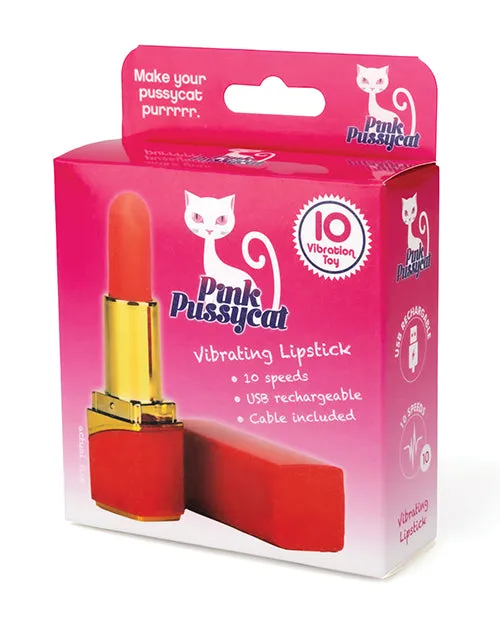 Pink Pussycat Rechargeable Vibrating Lipstick RedGold Pink Pussycat Vibrators Pink Pussycat Rechargeable Vibrating Lipstick RedGold Pink Pussycat Vibrators