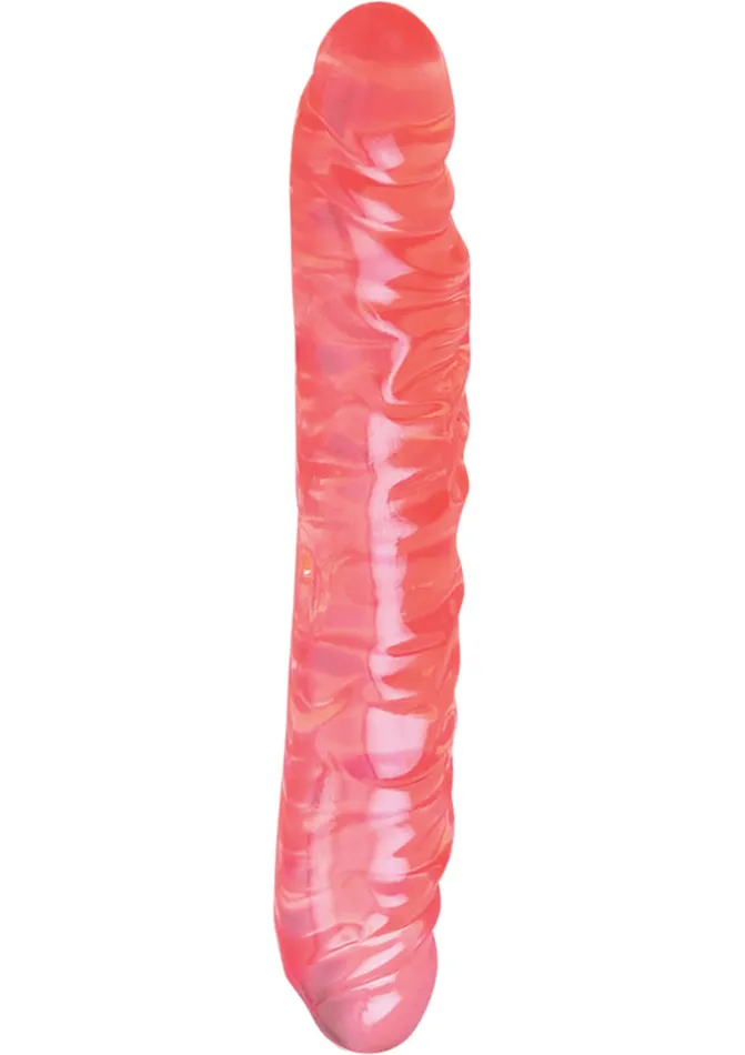 Playful Dongs Dildos Translucence Veined Double Dildo 12in Pink Playful Dongs Dildos Translucence Veined Double Dildo 12in Pink
