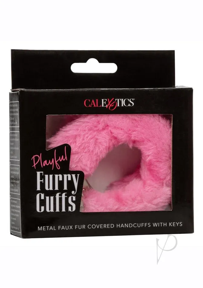 Playful Furry Cuffs Pink Playful Furry Vibrators