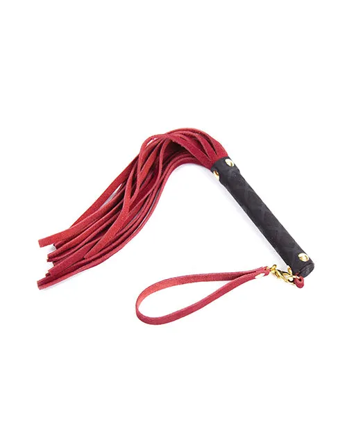 Plesur Plesur Mini Leather Flogger Red Restraints
