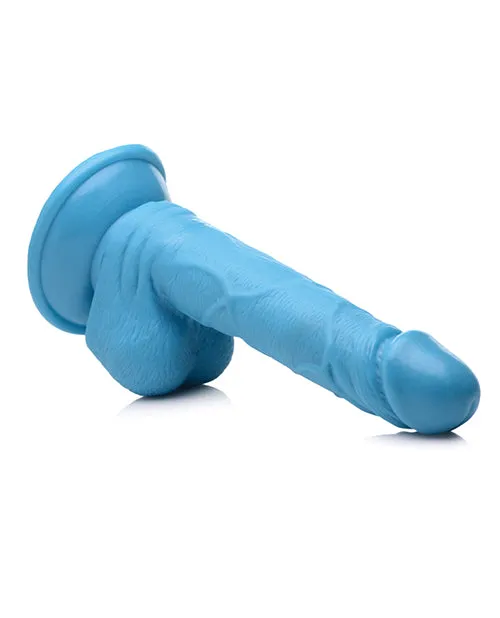 Pop Peckers Pop Peckers Dildo with Balls 65in Blue Female Sex Toys