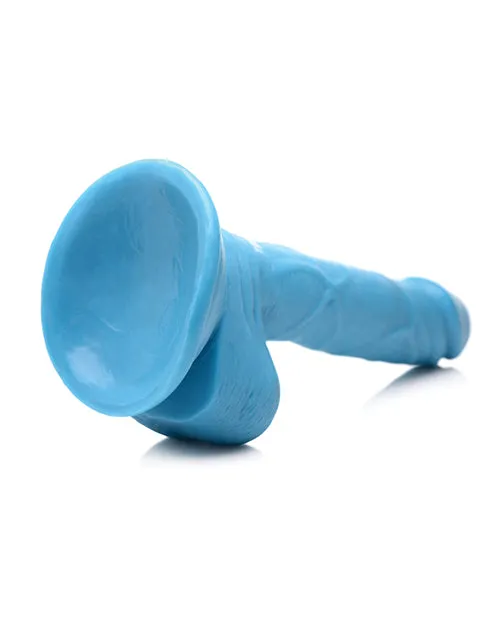 Pop Peckers Pop Peckers Dildo with Balls 65in Blue Female Sex Toys