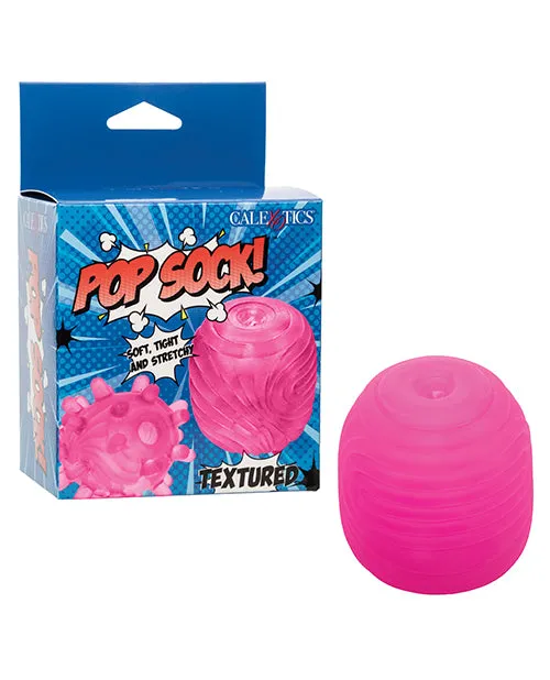 Pop Sock Male Sex Toys Pop Sock Textured Stroker Pink