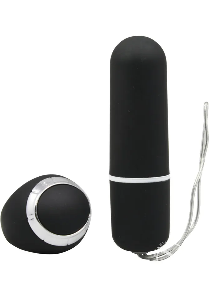 Power Mini Slim Bullet with Remote Ring Black Power Female Sex Toys