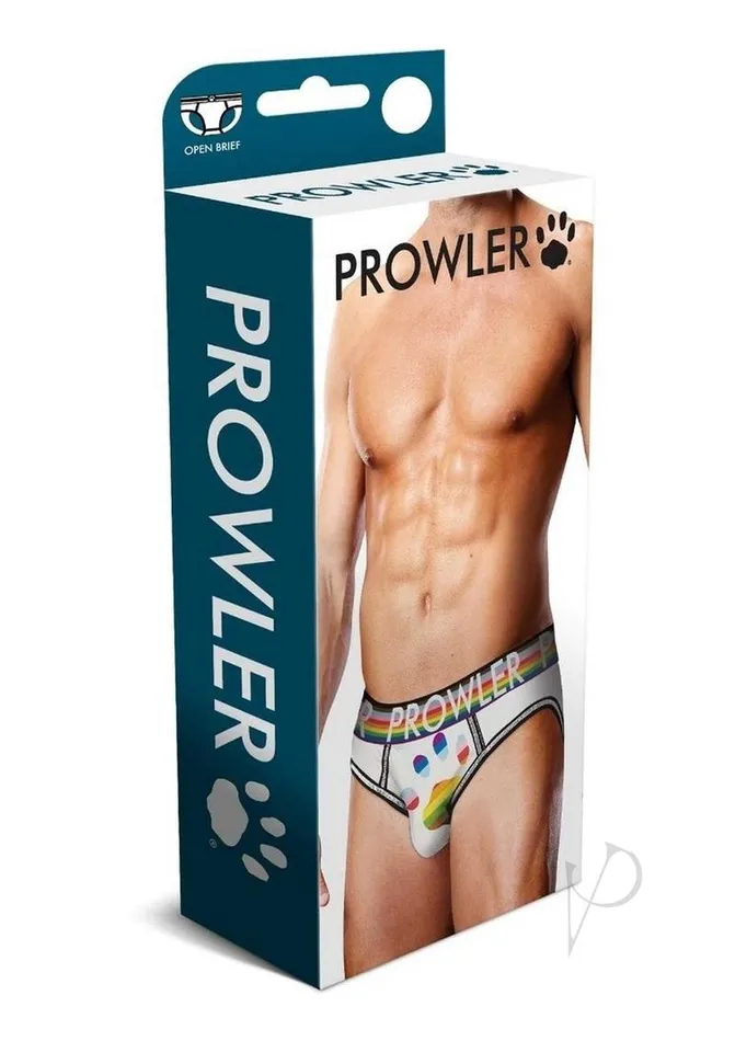 Prowler Female Sex Toys Prowler White Oversized Paw Open Brief Small WhiteRainbow Prowler Female Sex Toys Prowler White Oversized Paw Open Brief Small WhiteRainbow